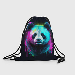Рюкзак-мешок Панда в неоновых красках, цвет: 3D-принт
