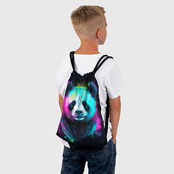 Рюкзак-мешок Панда в неоновых красках, цвет: 3D-принт — фото 2