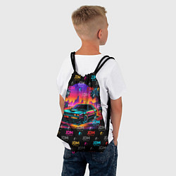 Рюкзак-мешок JDM neon style, цвет: 3D-принт — фото 2