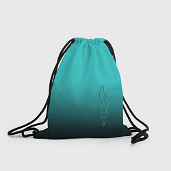 Рюкзак-мешок Силуэт лисы на градиентном фоне, цвет: 3D-принт