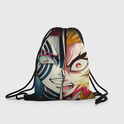 Рюкзак-мешок Аказа и Ренгоку - клинок, цвет: 3D-принт