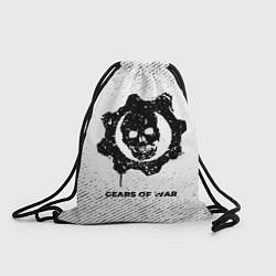 Рюкзак-мешок Gears of War с потертостями на светлом фоне, цвет: 3D-принт