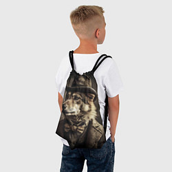 Рюкзак-мешок Волк - винтажное фото, цвет: 3D-принт — фото 2
