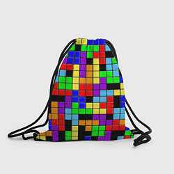 Рюкзак-мешок Тетрис цветные блоки, цвет: 3D-принт