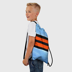 Рюкзак-мешок Георгиевская лента на голубом фоне, цвет: 3D-принт — фото 2