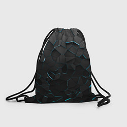 Рюкзак-мешок Плиты с синей неоновой подсветкой, цвет: 3D-принт