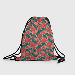 Рюкзак-мешок Летний паттерн с арбузами, цвет: 3D-принт
