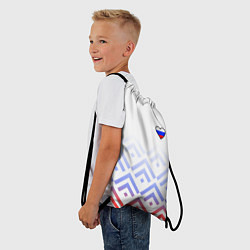 Рюкзак-мешок Сердечко россии - треугольники, цвет: 3D-принт — фото 2