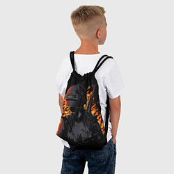 Рюкзак-мешок PUBG огонь, цвет: 3D-принт — фото 2