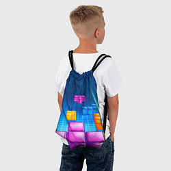 Рюкзак-мешок Падающие сверху блоки тетриса, цвет: 3D-принт — фото 2