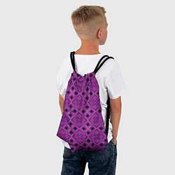 Рюкзак-мешок Геометрический узор в пурпурных и лиловых тонах, цвет: 3D-принт — фото 2
