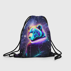 Рюкзак-мешок Светящийся космический медведь, цвет: 3D-принт