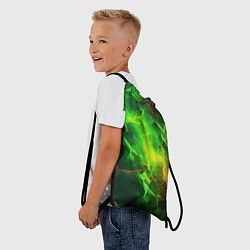 Рюкзак-мешок Зеленое свечение молния, цвет: 3D-принт — фото 2