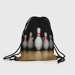 Рюкзак-мешок Боулинг - кегли на дорожке, цвет: 3D-принт