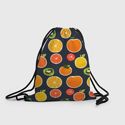 Рюкзак-мешок Фрукты и ягоды, цвет: 3D-принт