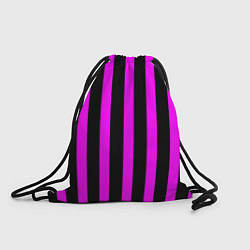 Рюкзак-мешок В полоску черного и фиолетового цвета, цвет: 3D-принт