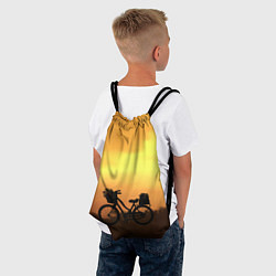 Рюкзак-мешок Велосипед на закате, цвет: 3D-принт — фото 2