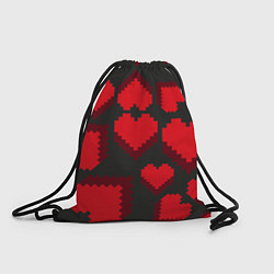 Мешок для обуви Pixel hearts