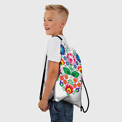 Рюкзак-мешок Сердце цветочное, цвет: 3D-принт — фото 2
