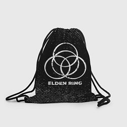 Рюкзак-мешок Elden Ring с потертостями на темном фоне, цвет: 3D-принт