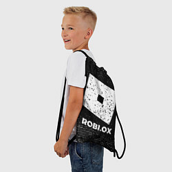 Рюкзак-мешок Roblox с потертостями на темном фоне, цвет: 3D-принт — фото 2