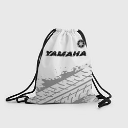 Рюкзак-мешок Yamaha speed на светлом фоне со следами шин: симво, цвет: 3D-принт