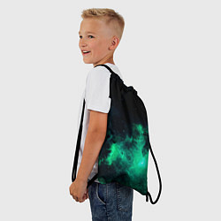 Рюкзак-мешок Зелёная галактика Midjourney, цвет: 3D-принт — фото 2