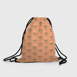 Рюкзак-мешок Паттерн милой совы, цвет: 3D-принт