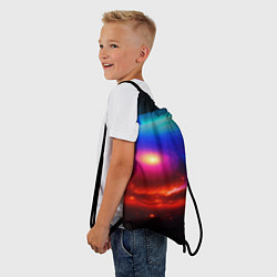 Рюкзак-мешок Неоновая галактика, цвет: 3D-принт — фото 2