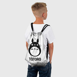 Рюкзак-мешок Totoro glitch на светлом фоне, цвет: 3D-принт — фото 2
