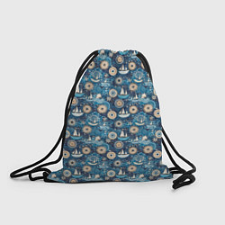 Рюкзак-мешок Кораблики и волны, цвет: 3D-принт