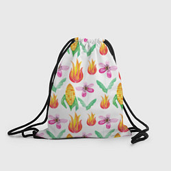 Рюкзак-мешок Кукуруза и цветочки, цвет: 3D-принт