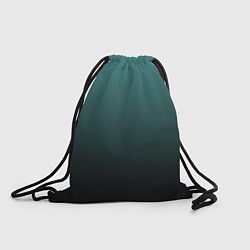 Рюкзак-мешок Градиент зелено-черный, цвет: 3D-принт