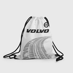 Рюкзак-мешок Volvo speed на светлом фоне со следами шин: символ, цвет: 3D-принт