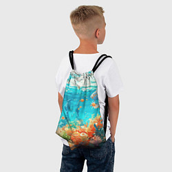 Рюкзак-мешок Морской подводный мир, цвет: 3D-принт — фото 2