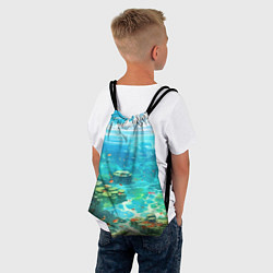 Рюкзак-мешок Морской фон аниме, цвет: 3D-принт — фото 2