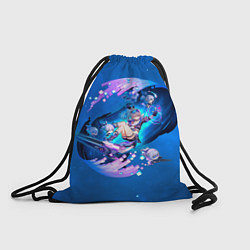 Рюкзак-мешок Хонкай Стар Рейл: Серебряный Волк, цвет: 3D-принт