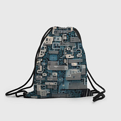 Рюкзак-мешок Механическая конструкция паттерн, цвет: 3D-принт