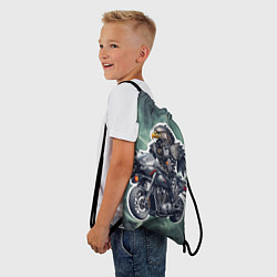 Рюкзак-мешок Стальной орёл байкер, цвет: 3D-принт — фото 2