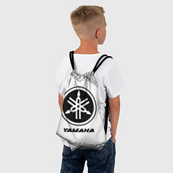 Рюкзак-мешок Yamaha speed на светлом фоне со следами шин, цвет: 3D-принт — фото 2