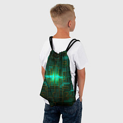 Рюкзак-мешок Тёмно-зелёная электросхема, цвет: 3D-принт — фото 2