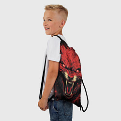 Рюкзак-мешок Red wolf, цвет: 3D-принт — фото 2