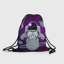 Рюкзак-мешок Космонавт с планетами и звездами, цвет: 3D-принт