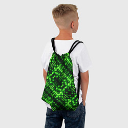 Рюкзак-мешок Зеленые точечные ромбы, цвет: 3D-принт — фото 2