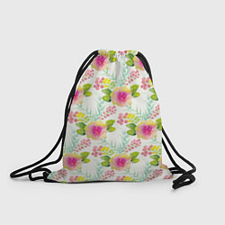 Рюкзак-мешок Цветочный настрой, цвет: 3D-принт