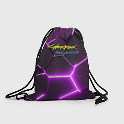 Рюкзак-мешок Киберпанк призрачная свобода фиолетовый неон, цвет: 3D-принт