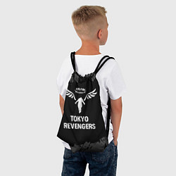 Рюкзак-мешок Tokyo Revengers glitch на темном фоне, цвет: 3D-принт — фото 2
