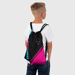 Рюкзак-мешок Evangelion - neon gradient: надпись, символ, цвет: 3D-принт — фото 2