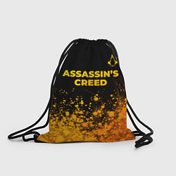Рюкзак-мешок Assassins Creed - gold gradient: символ сверху, цвет: 3D-принт