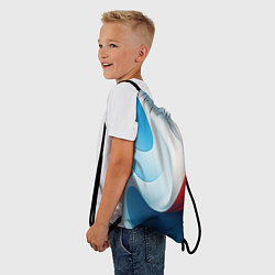 Рюкзак-мешок Объемная белая синяя красная текстура, цвет: 3D-принт — фото 2